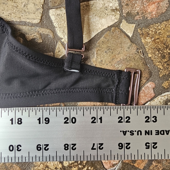 CALIA Square Neck Bikini Top Pure Black Medium Support Built-in Underwire XS - Picture 12 of 12